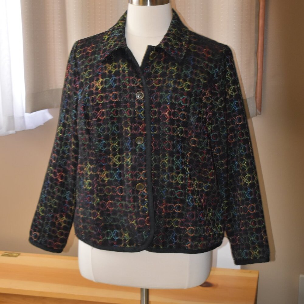 Woman's multi-colored blazer 1X